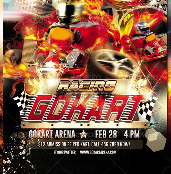 Go Kart Night Racing Tournament Flyer