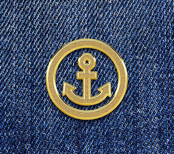 Gold Enamel Pin Mockup