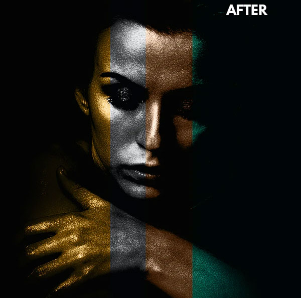Gold Silver and Bronze Skin Photoshop Action