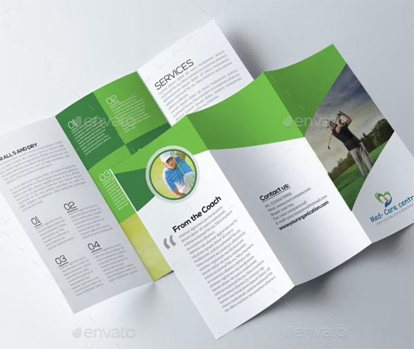 Golf Club Tri-Fold Brochure Template