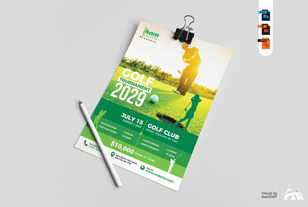 Golf Event Flyer Design
