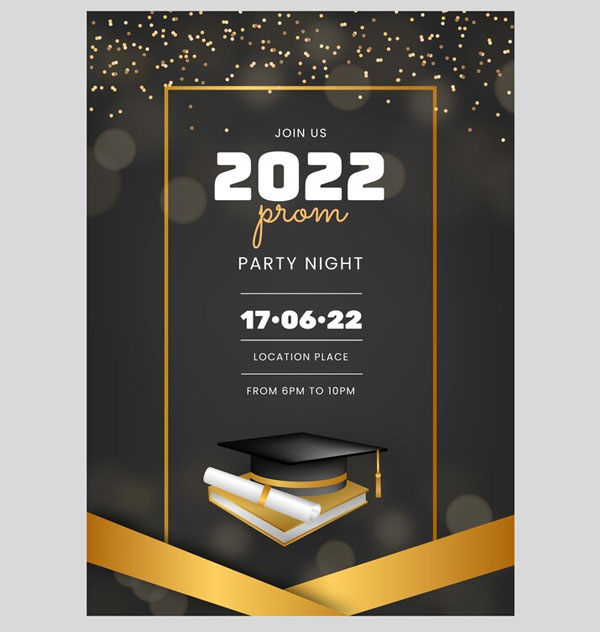 Gradient Prom Free Flyer Template