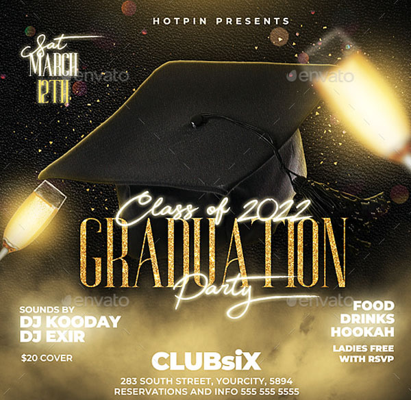 Graduation Flyer Template Printable Design