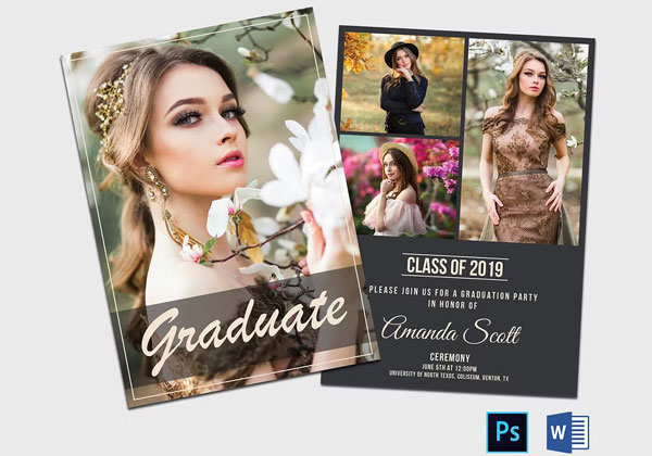 Graduation Invitation Card Design