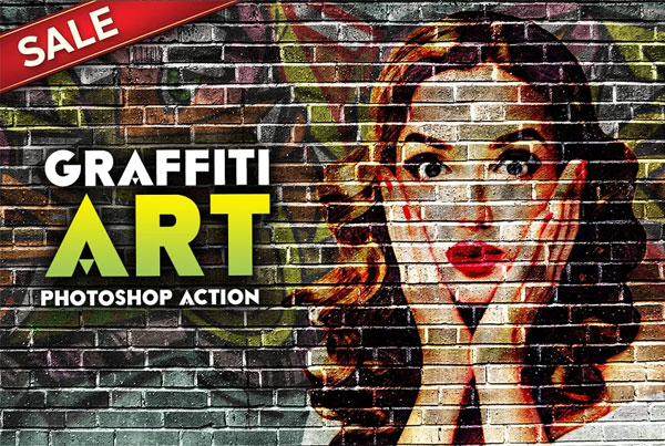 Graffiti Photoshop Action Templates