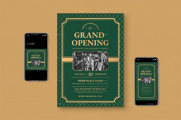 Grand Opening Barbershop Flyer Pack