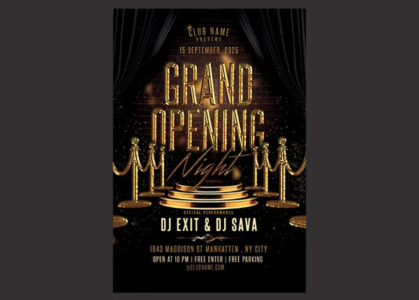 Grand Opening Flyer PSD Template