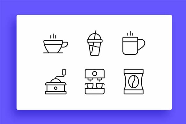 Grinding Coffee Beans Vector Template