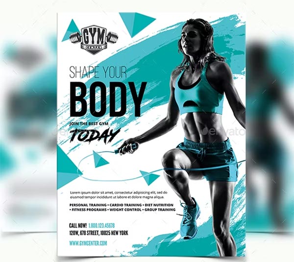 Gym Fitness Flyer Template