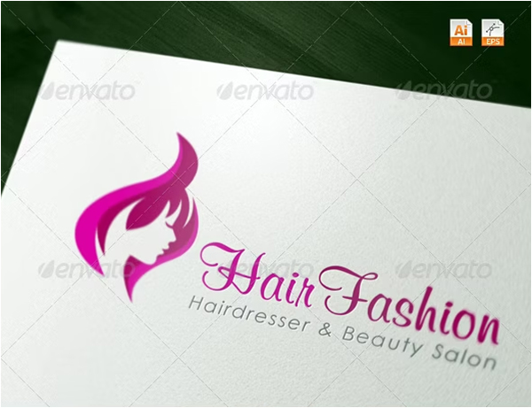Hair Fashion & Spa & Salon Logo