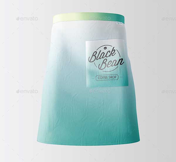 Half Waist Apron Mockup Design Template