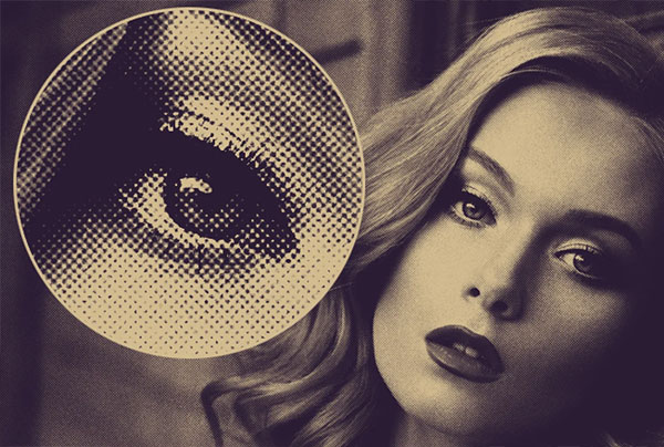 Halftone Outline Photoshop Action