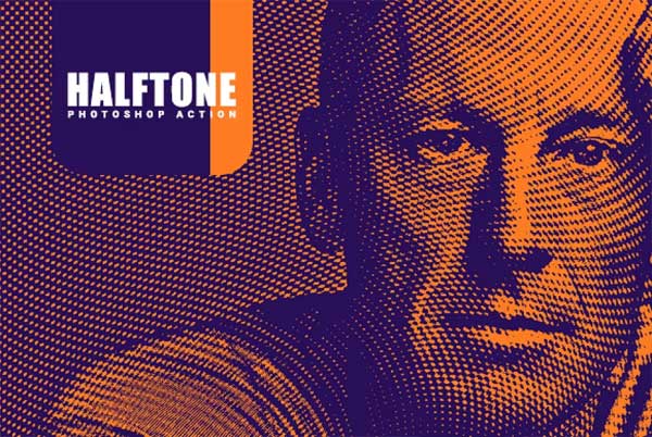 Halftone Photoshop Action Templates