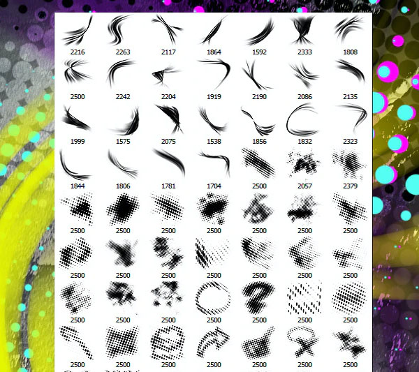 Halftone Photoshop Brushes Bundle