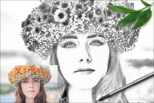 Hand Pencil Drawing Photoshop Action