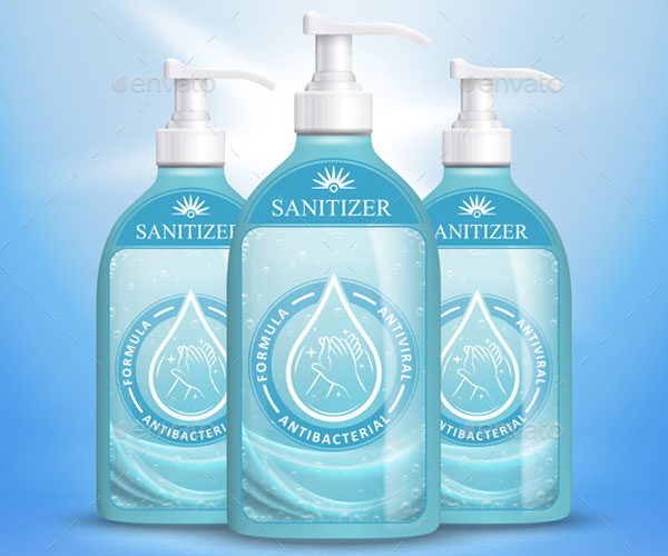 Hand Sanitizer Bottle Container Mockup