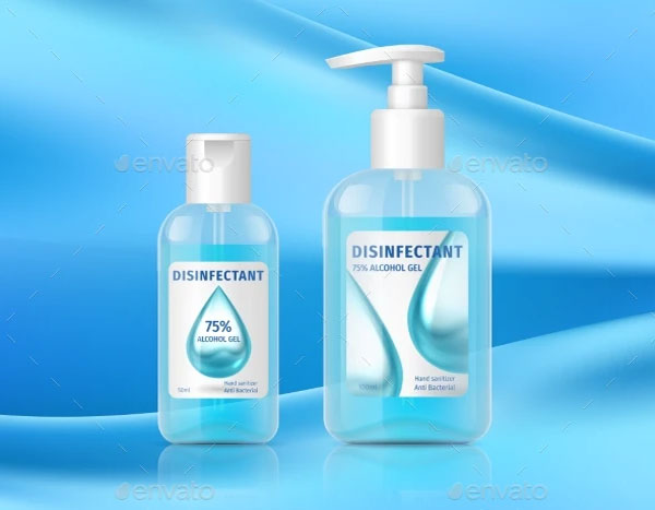 Hand Sanitizer Bottle Mockup Design