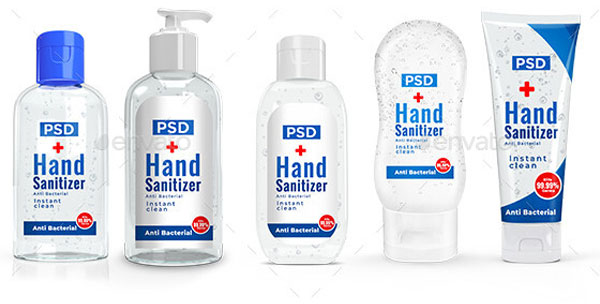 Hand Sanitizer Bottle Mockup Pack