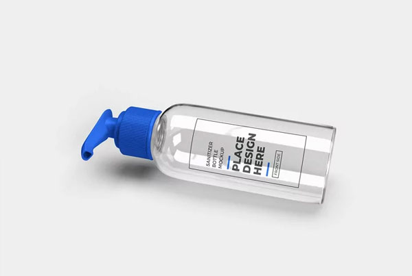 Hand Sanitizer Bottle Packaging 3D Mockup
