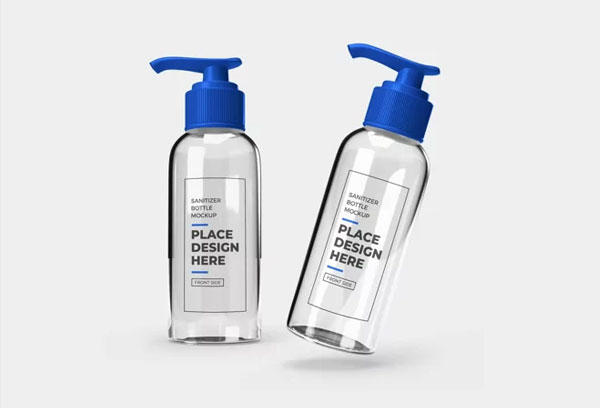 Hand Sanitizer Pump Bottle Mockup Template Bundle