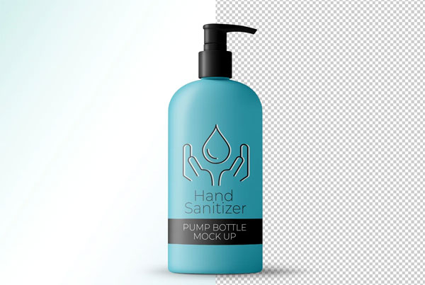 Hand Sanitizer Pump Bottle Mockup