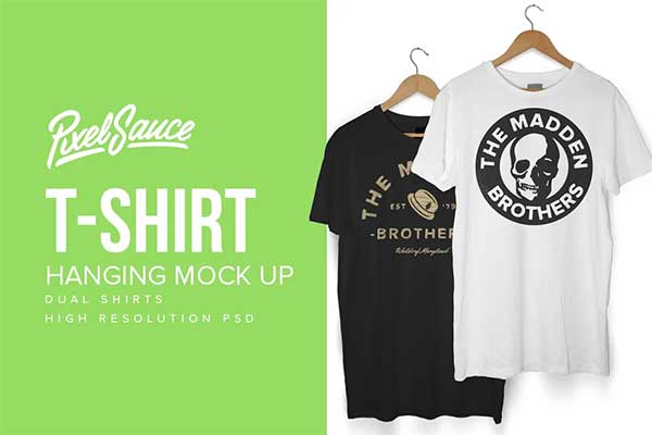 Hanging T Shirt Mock Up