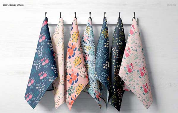Hanging Tea Towels Mockups