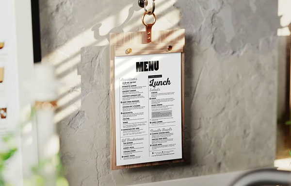 Engraved Wooden Board Mockup