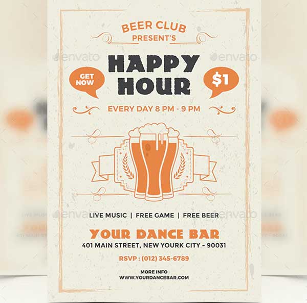 Happy Hour Flyer Template