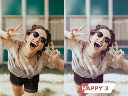 Happy Lady Photoshop Actions