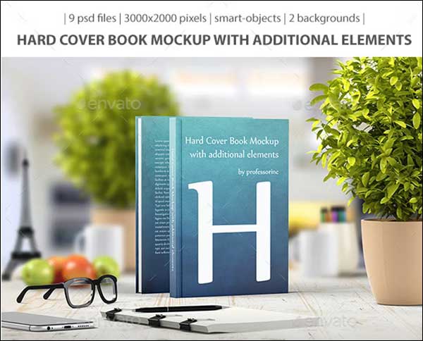 Hard Cover Book Mockup
