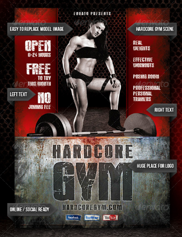 Hardcore Gym Flyer
