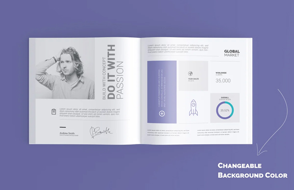 Hardcover Square Book Mock-Up