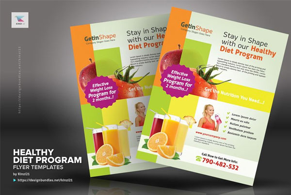 Healthy Diet Food Flyer Template