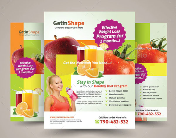 Healthy Diet Food Program Flyers
