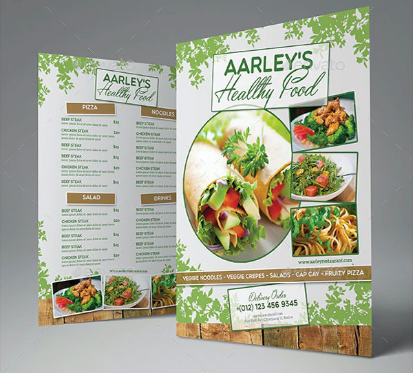 Healthy Food Menu Flyer
