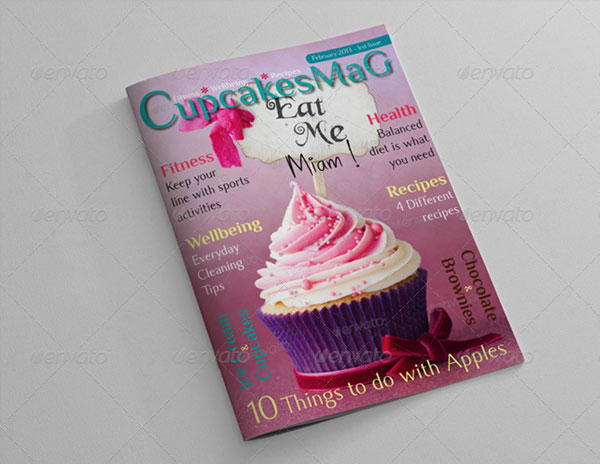 Healthy Food Recipes Magazine Template