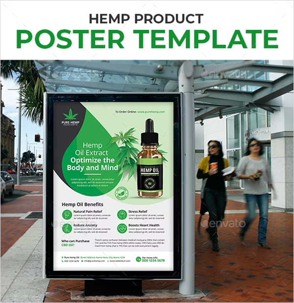 Hemp Product Poster Template