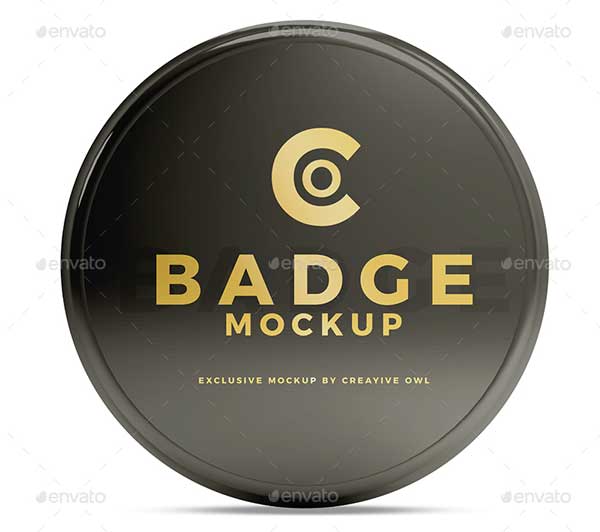 High-Quality Pin Badge Mockup