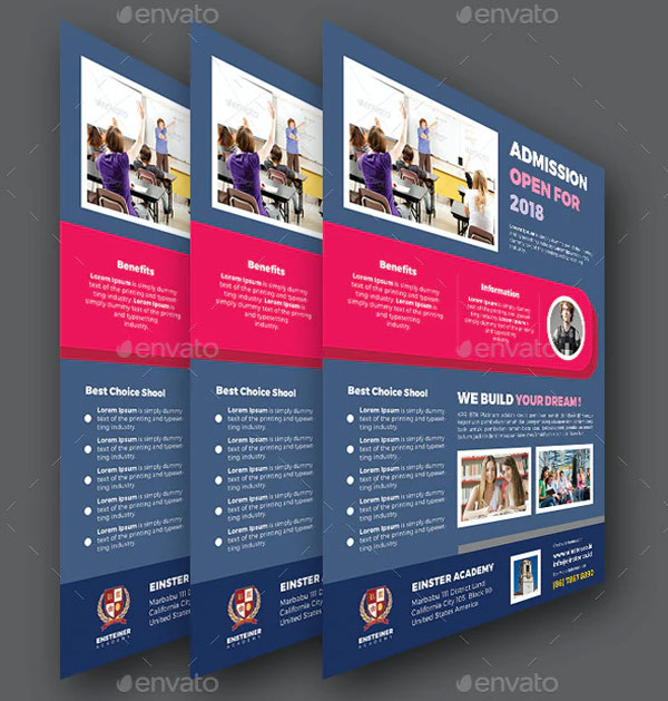 High School Admission PSD Flyer