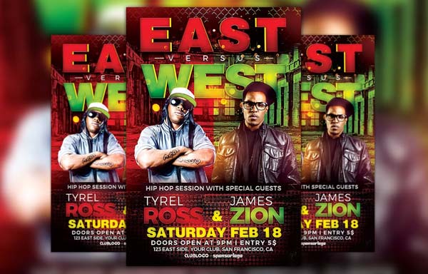 Hip Hop Music Flyer Template