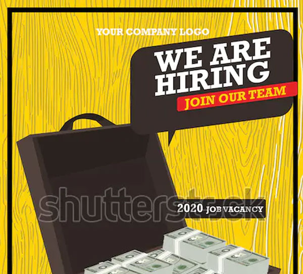 Hiring Recruitment Design Flyer Template