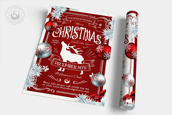 Holiday Christmas Flyers Templates Tree