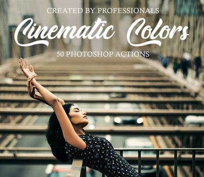 Hologram Cinematic Photoshop Actions Templates