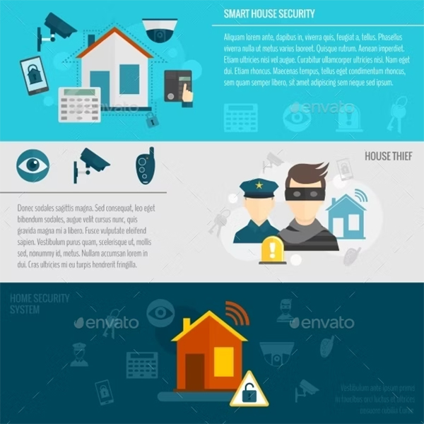 Home Security Banner Set