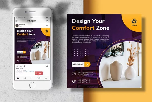 Home Interior Design Instagram Banners