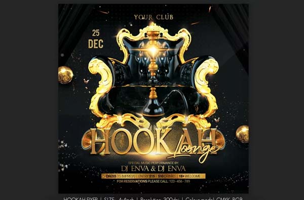 Hookah and Live Entertainment Flyer