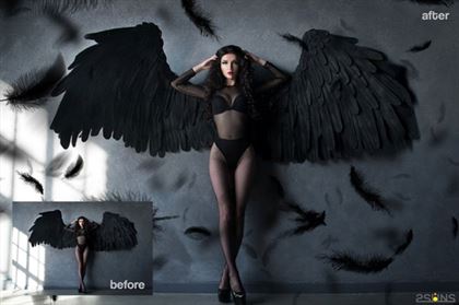 Horror Feather photoshop Action