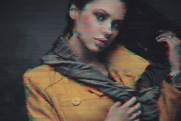 Horror Glitch Photoshop Template