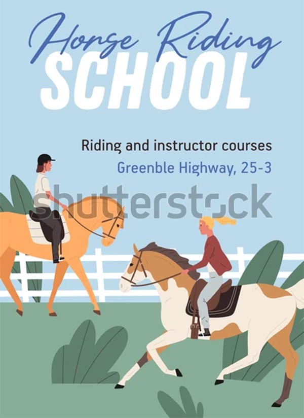 Horse Riding Vector Flyer